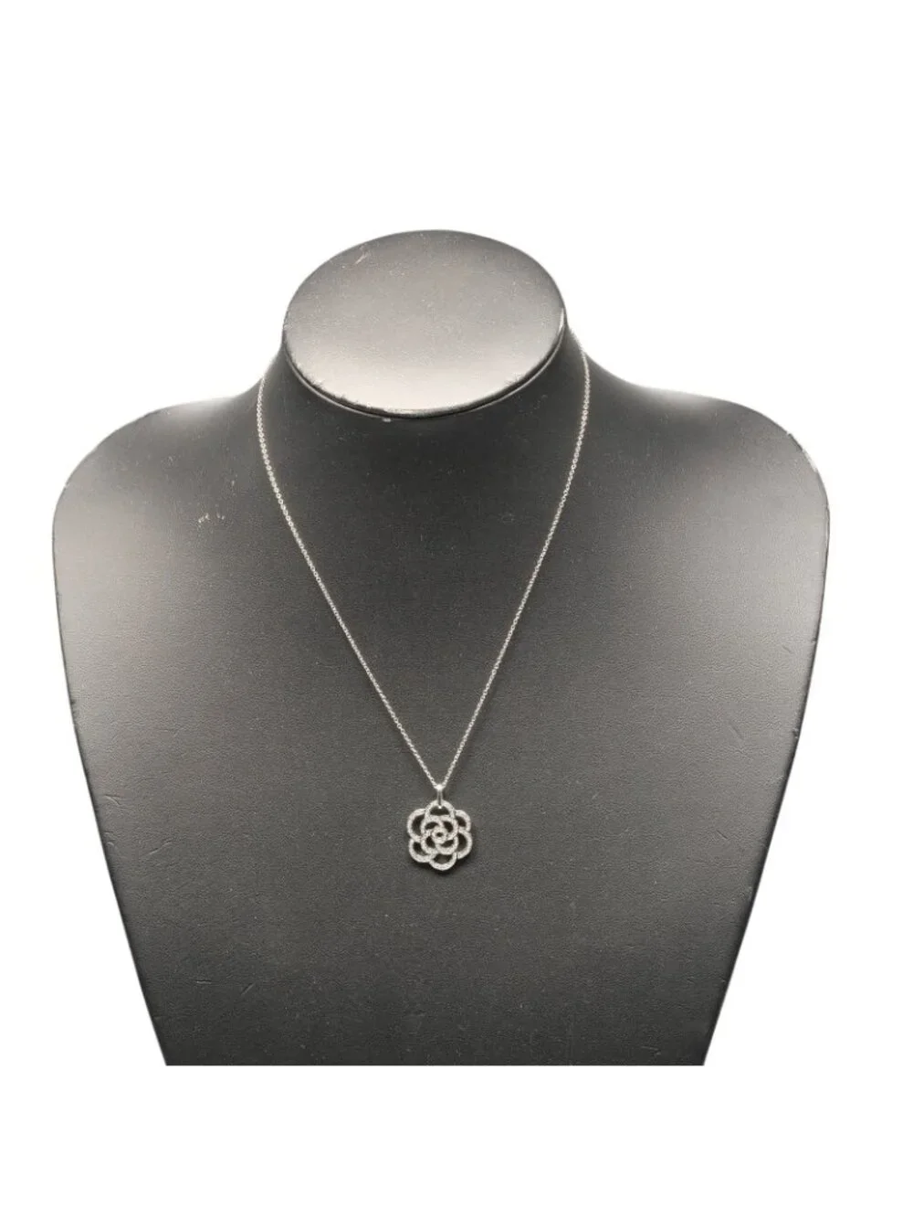 Chanel Camellia White Gold Diamond Necklace